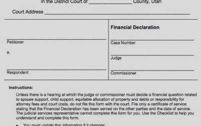 Tips for Preparing Financial Declarations for Utah Temporary Orders Hearings